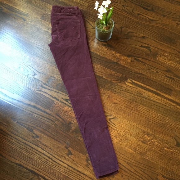 American Eagle Corduroy Jegging Jeans Purple Sz 0 - Picture 4 of 7